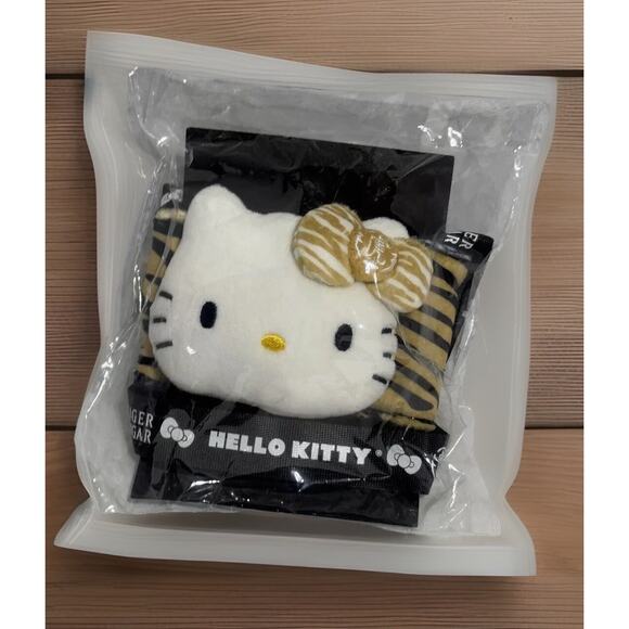 Hello Kitty x Tiger Sugar Black/Gold Plush Cup Holder *NEW SEALED* - Picture 1 of 3